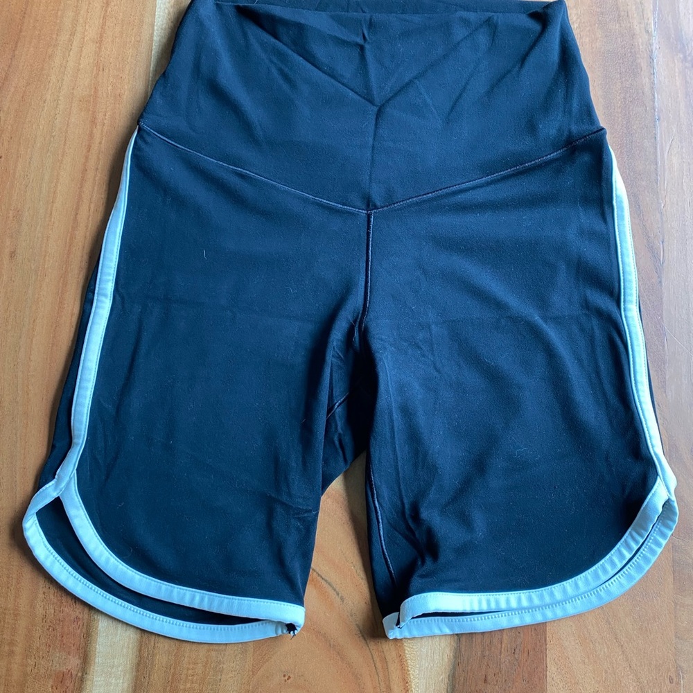 Aerie Black Athletic Shorts with White Trim